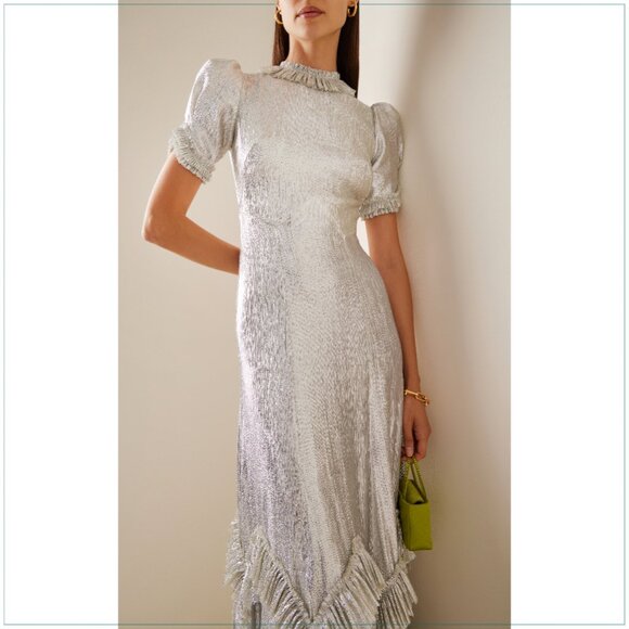 The Vampire's Wife Dresses & Skirts - The Vampire’s Wife $4990 Sky Rocket Runway Gown in Metallic Light Silver